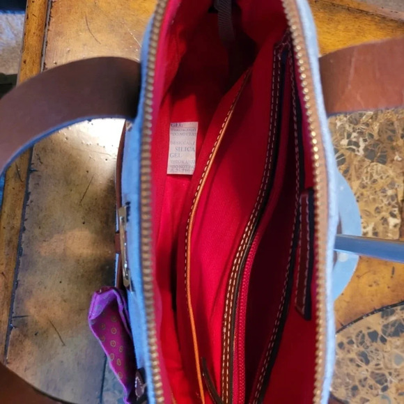 Dooney & Bourke Blue Denim Tote Bag - Picture 7 of 10